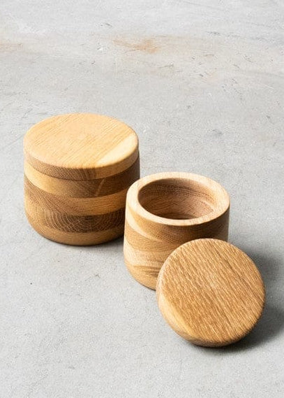 Ekask med lock – handgjord liten förvaringsask i ek