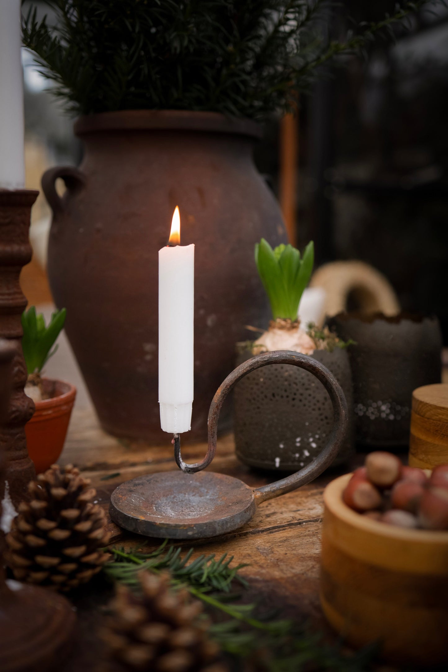 Hand forged candlesticks 10x12cm