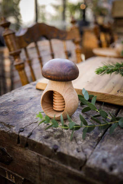 Nutcracker in the shape of a mushroom