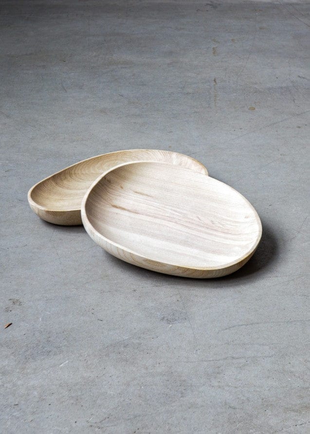 Irregular plate in Oak approx. 22cm