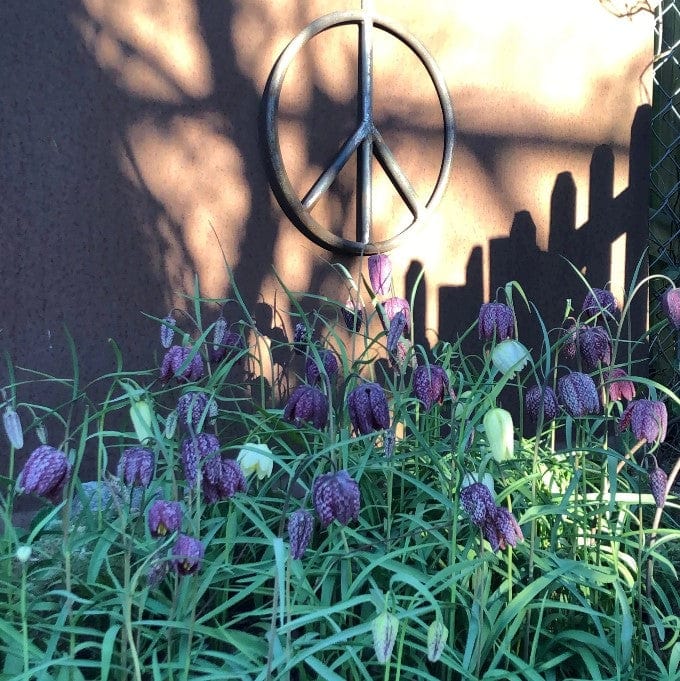 Unik By Hand Dekorationer Peacesymbol i stål – 40 cm