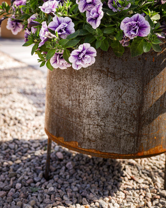 Rund stålställning med raka fötter 27-47 cm