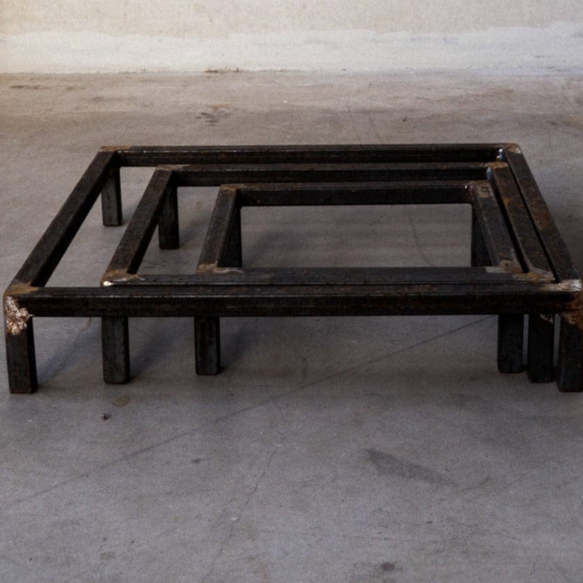 Unik By Hand Underreden Set-3 28x28x8cm+38x38x8cm+48x48+8cm Benstativ i stål