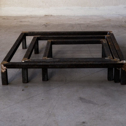 Unik By Hand Underreden Set-3 28x28x8cm+38x38x8cm+48x48+8cm Benstativ i stål