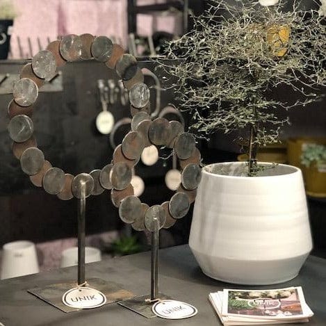 Unik By Hand Dekorationer Järncirkel på fot - 20x35cmH