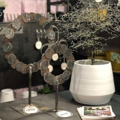 Unik By Hand Dekorationer Järncirkel på fot - 20x35cmH