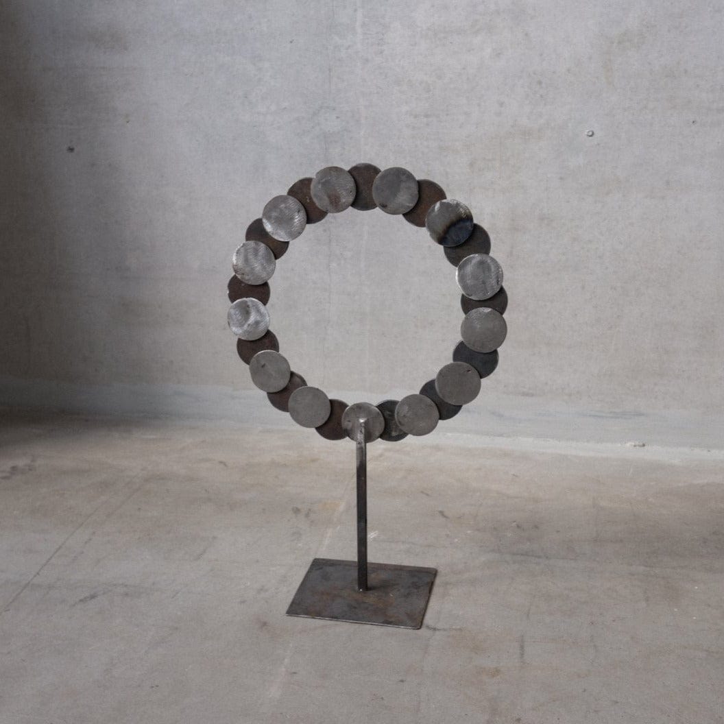 Unik By Hand Dekorationer Järncirkel på fot - 20x35cmH