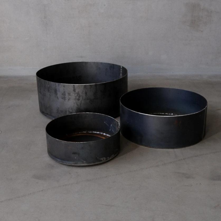 Unik By Hand Krukor Rund stålkruka – låg planteringsmodell