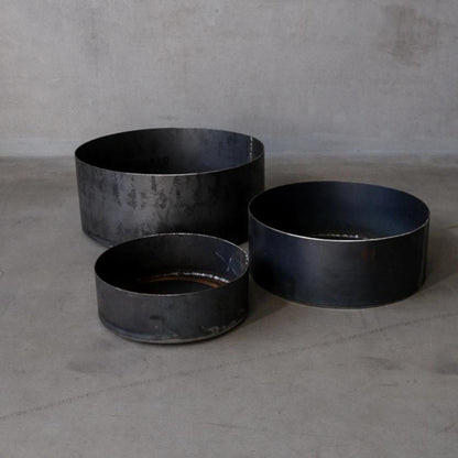 Unik By Hand Krukor Rund stålkruka – låg planteringsmodell